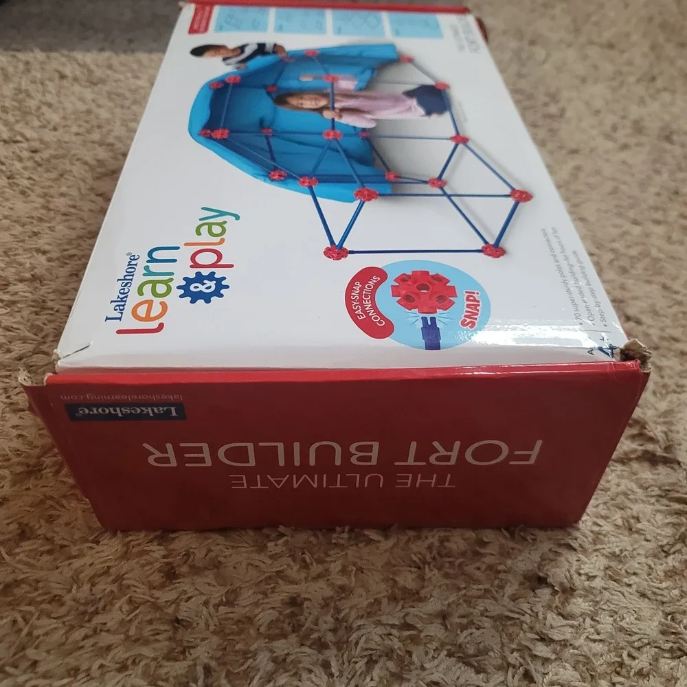 Lakeshore The Ultimate Fort Builder Kids Unisex Blue Red 70 Piece STEM Toy HH938